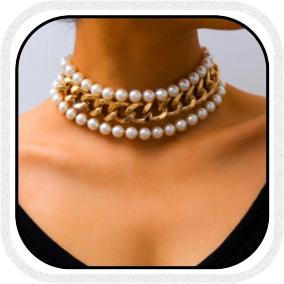 Jewelry - Women's Layered Chain Cuban Link Necklaces Chain Fashion Jewelry Stylish To Wear